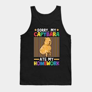 Sorry, My Capybara Ate My Homework Tank Top